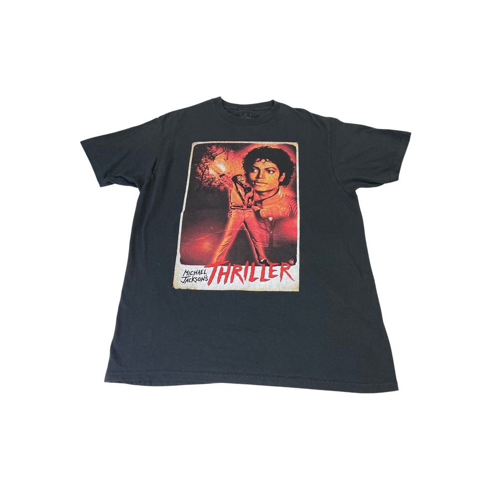 Michael Jackson Thriller Graphic T-Shirt Mens Large Black Cotton 2024 Licensed